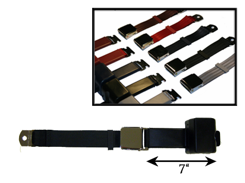 2-Point Retractable Lap Belt w/Chrome Lift Latch & 7